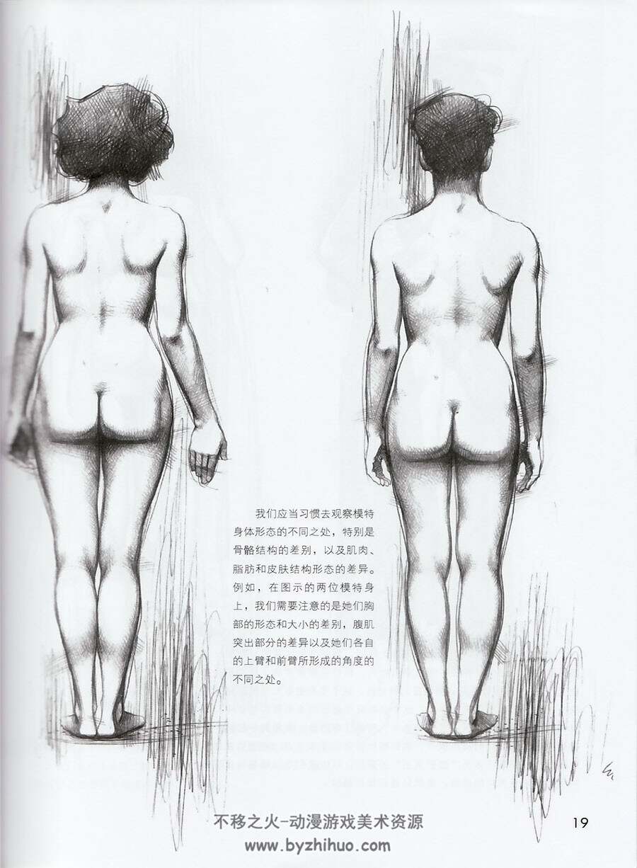 女性人体素描 参考素材教材 126P