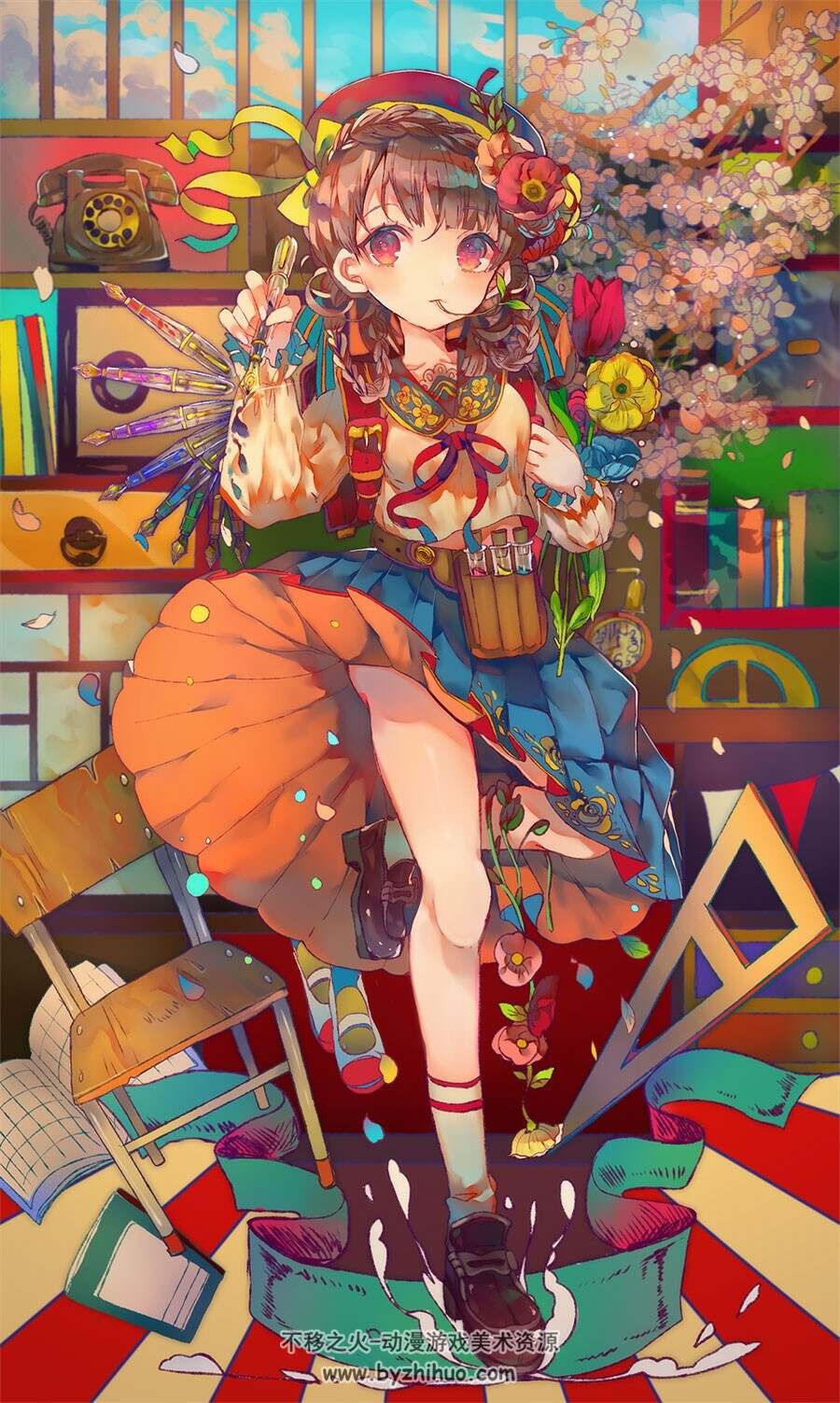 日系和风少女插画海报图集分享 708p