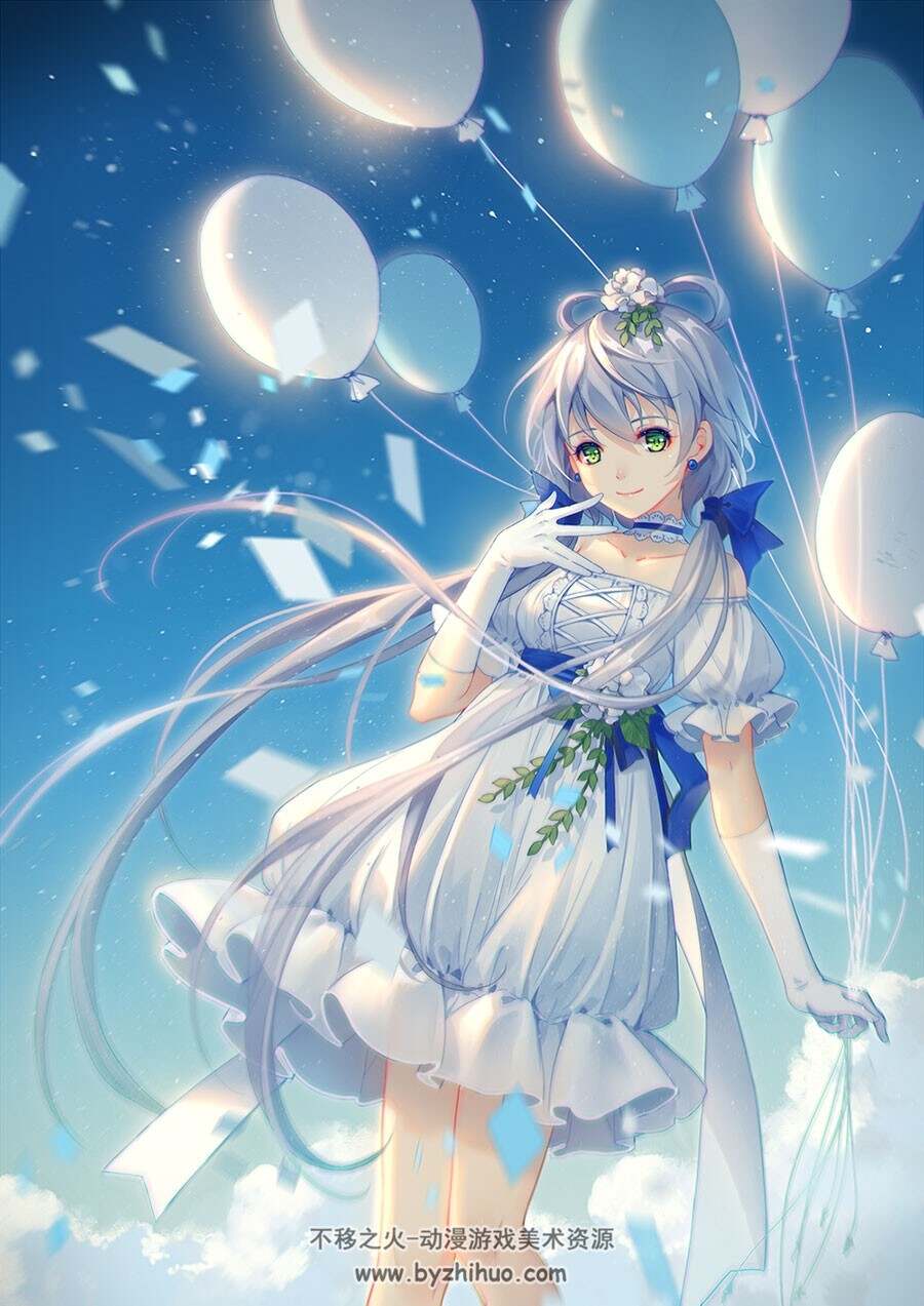 唯美梦幻般 少女插画壁纸图包分享 1603P
