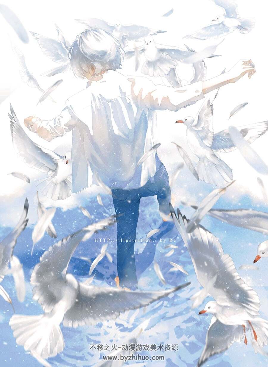 唯美梦幻般 少女插画壁纸图包分享 1603P