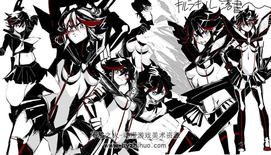 キルラキル 斩服少女 角色海报图集分享 39P