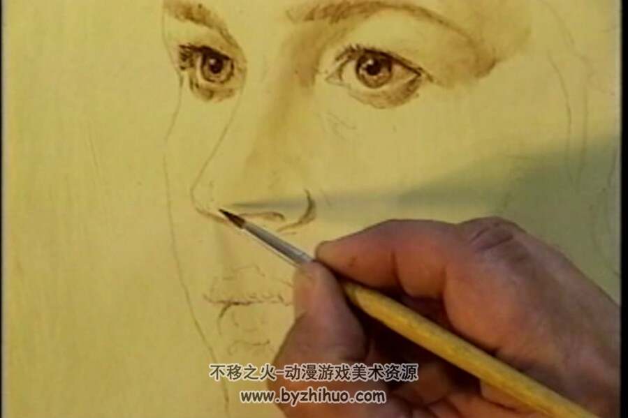 安娜 古典油画 肖像技法 视频过程欣赏