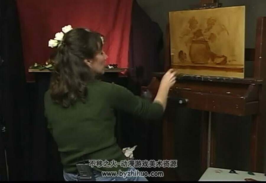 外国美术讲师 静物油画绘画技法视频教程