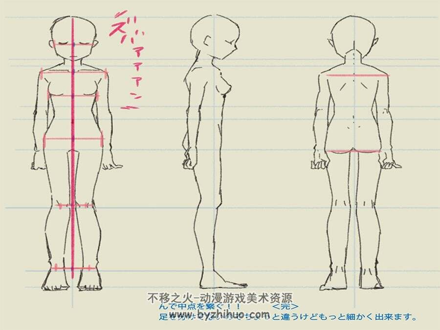 卡通角色身体结构比例参考图 25P