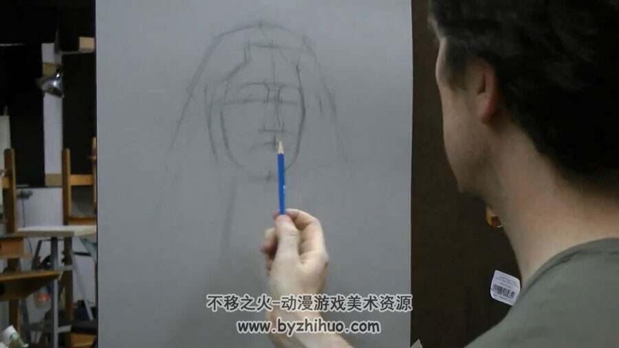两个女人头像素描绘画视频教程