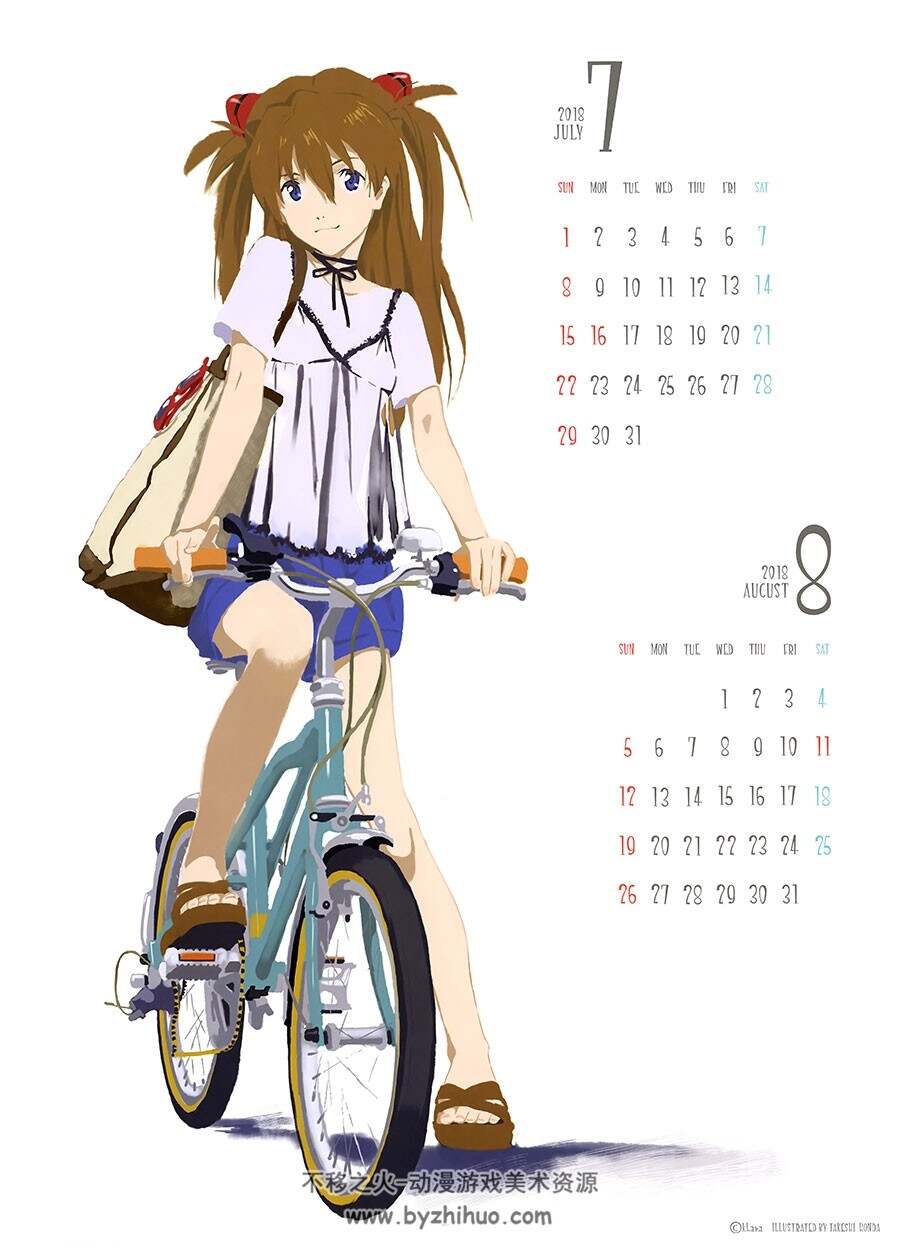 2018年 人气二次元人物插画月历 81P