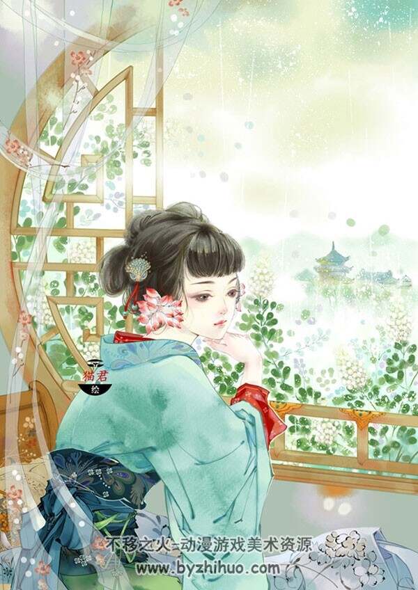 中式古风人物插画壁纸图集 92P