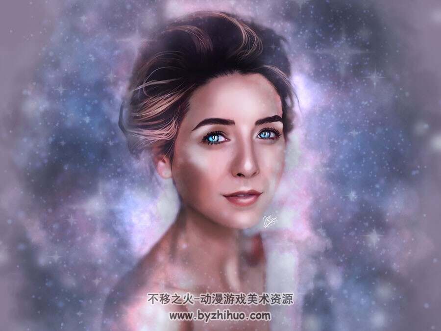欧美风格 人物肖像插画图集分享 含过程图  324P