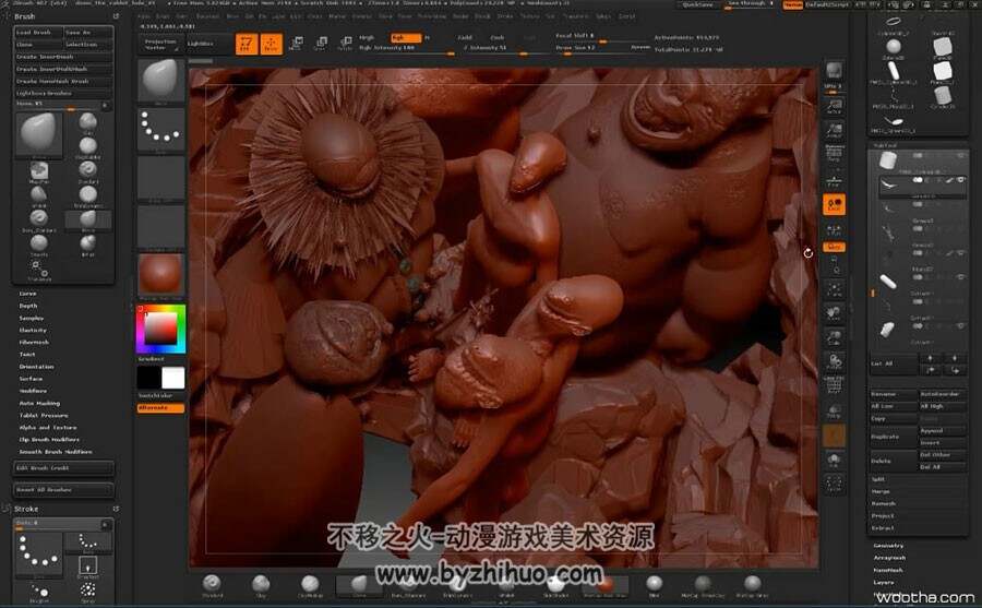 Stephane Wootha Richard 3D转CG插画技法视频教程 附笔刷