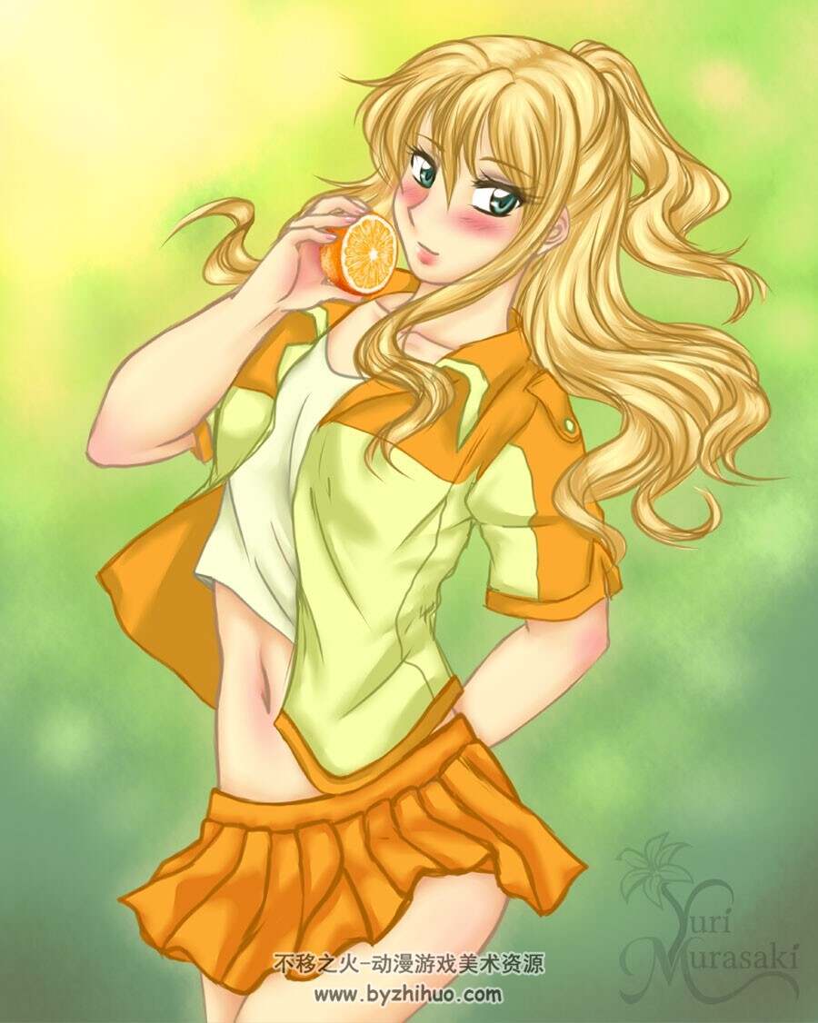 citrus 柑橘味香气 清爽的女孩插画分享 323P