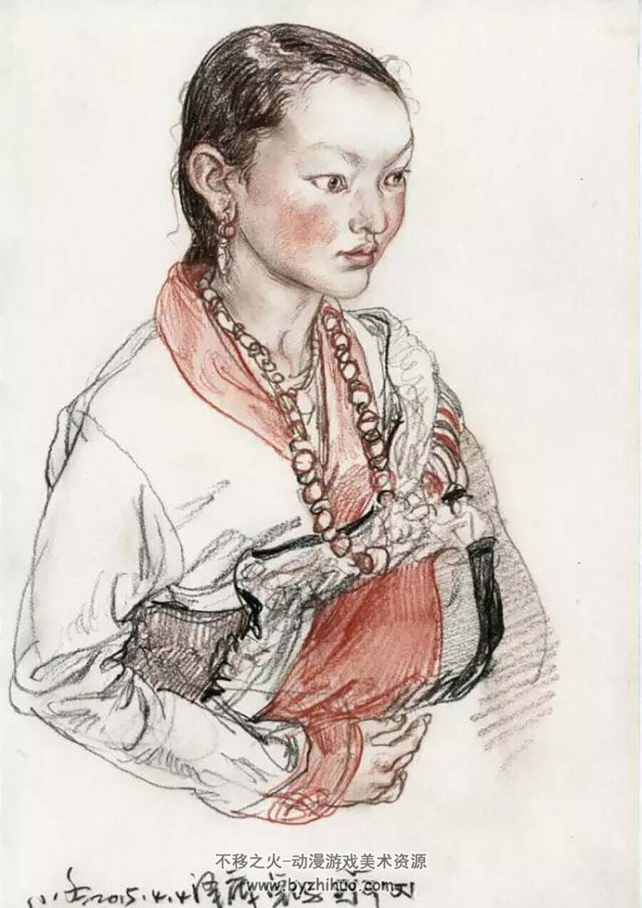 华人画家于小东 人物肖像素描作品欣赏 31P