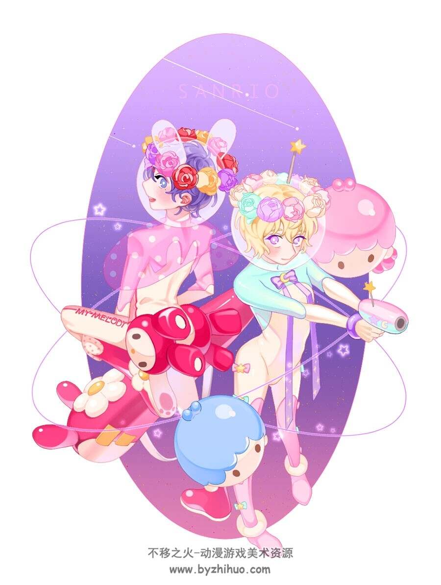 三丽鸥男子 Q萌角色插画图集分享 128P