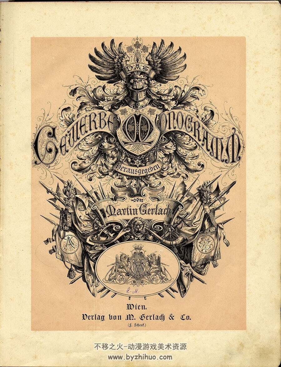 Industrial Monograms (1881) 欧洲风格纹章字体 119P