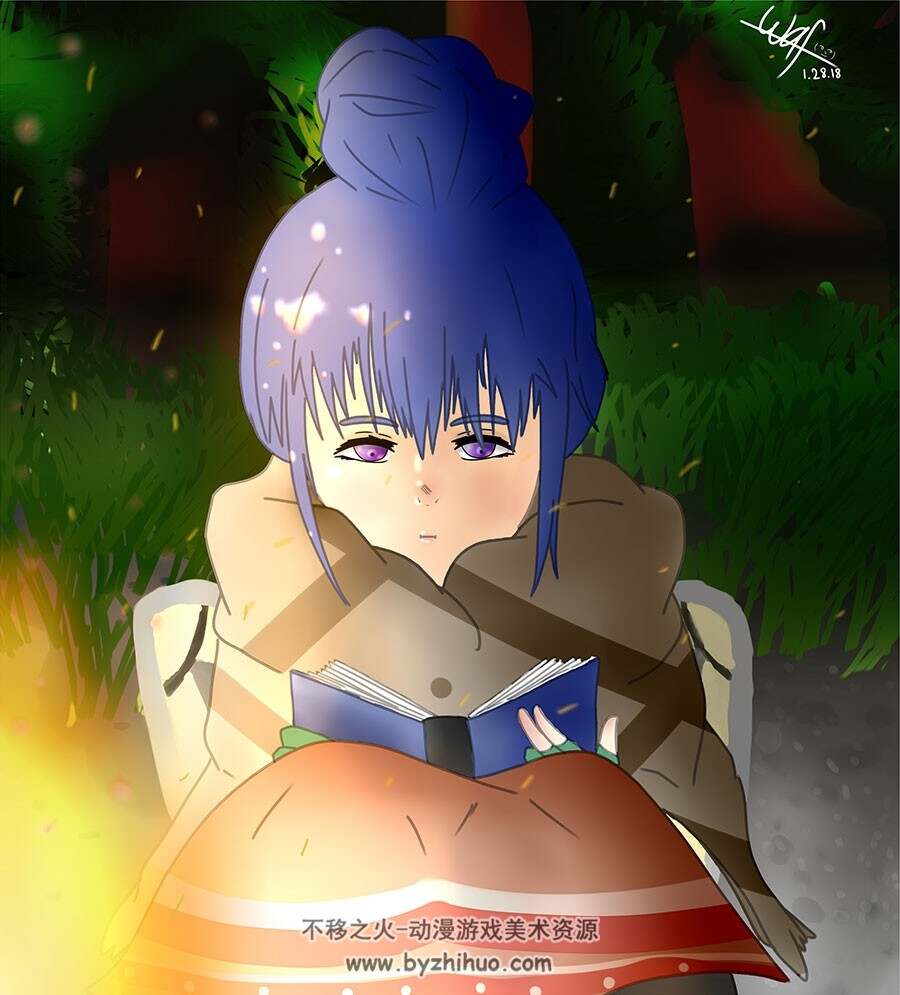 摇曳露营 纯真感满满的插画壁纸图集分享 440P