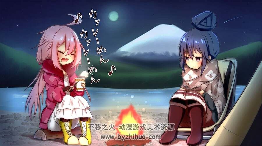 摇曳露营 纯真感满满的插画壁纸图集分享 440P