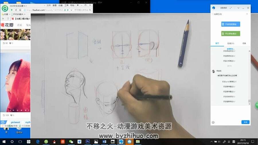 人物头部透视和表情的绘画方法 视频教学