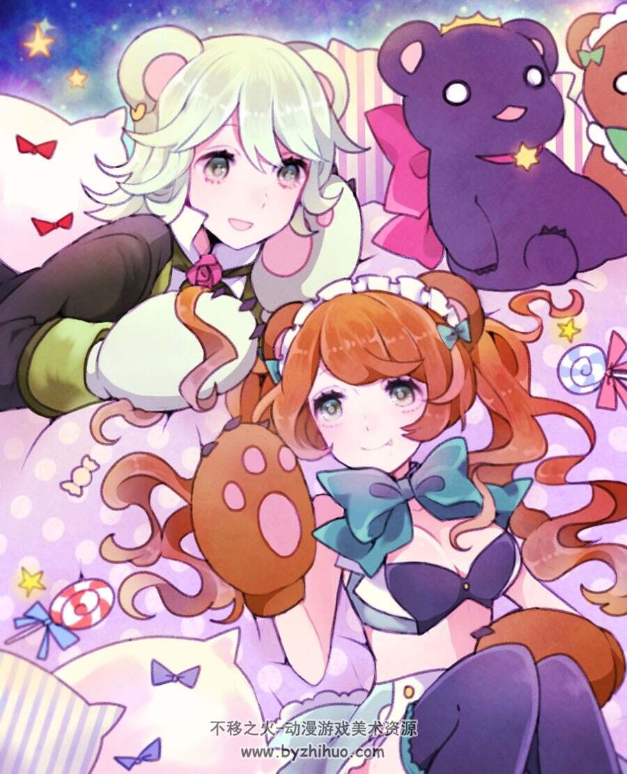 百合熊岚 萌萌哒插画图集分享 111P