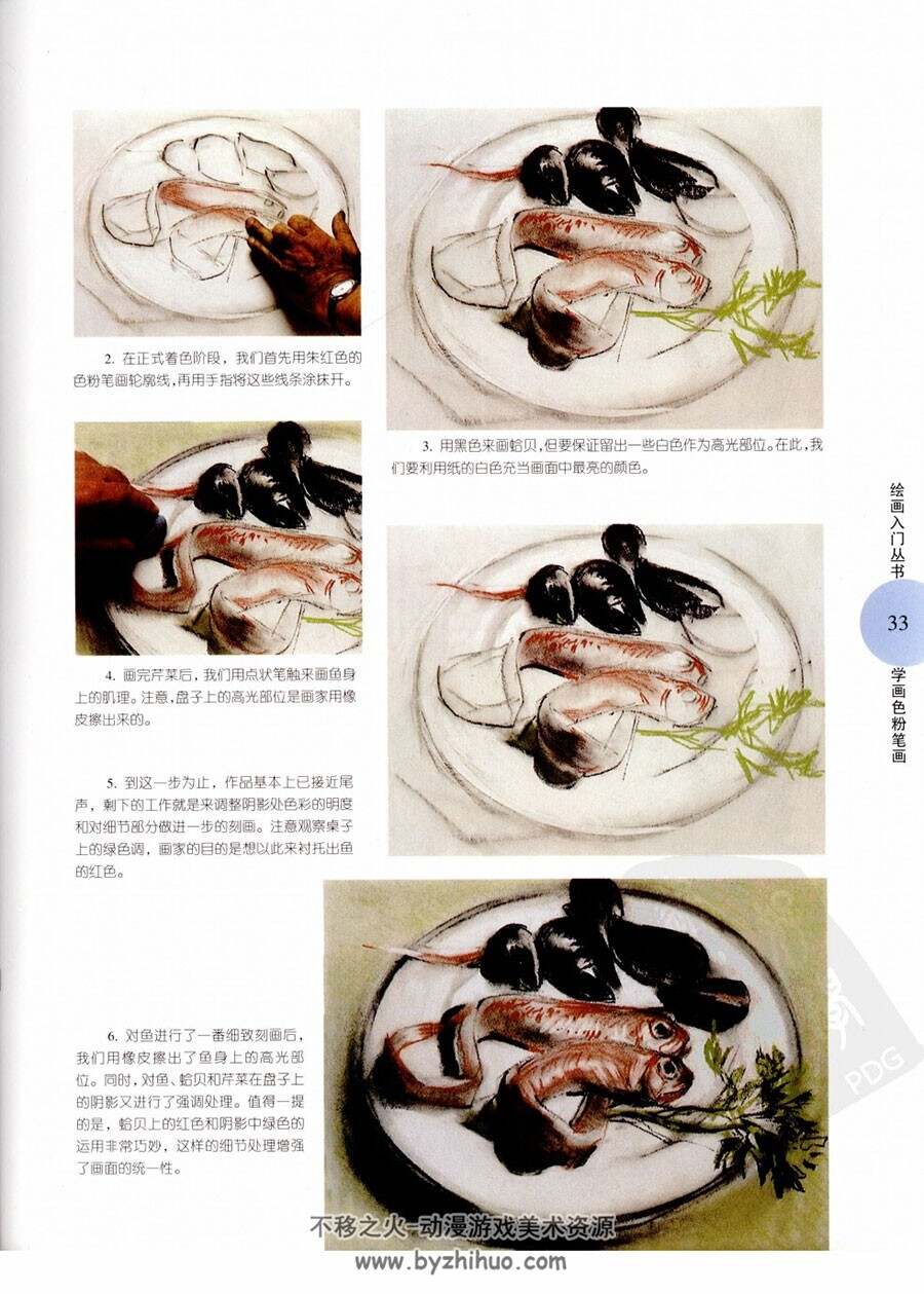 从0开始 学画色粉笔画 基础入门美术教材 64P