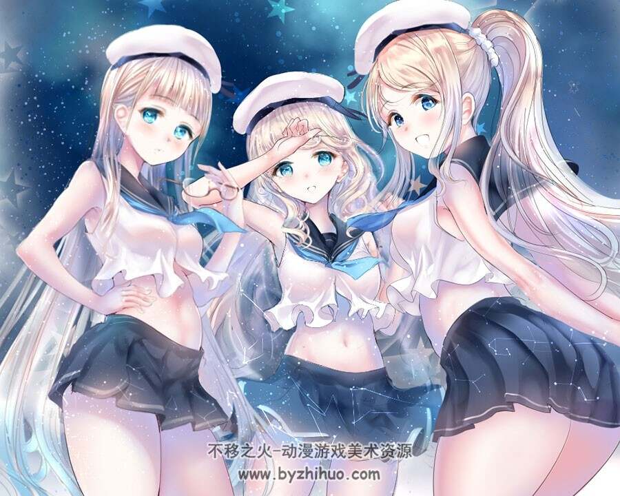 制服控们的福利插画图包分享 75P