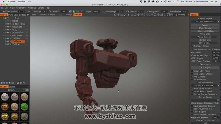 美国概念设计师Aaron Limonick 失落机器人3D转CG插图视频教程