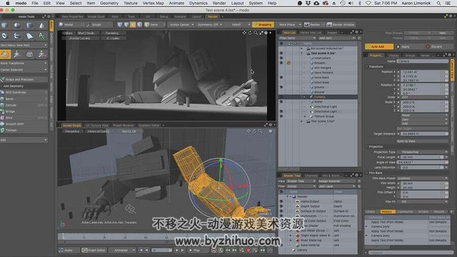 美国概念设计师Aaron Limonick 失落机器人3D转CG插图视频教程