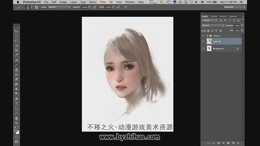 台湾画师 LEE EVAN 6个女性头发绘画方法视频教程 含PSD