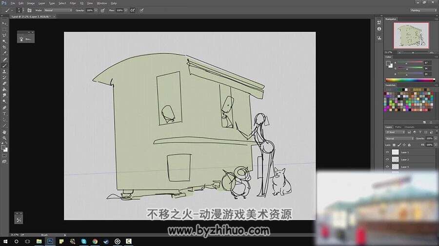 插画师Atey Ghailan 街边小食绘制 视频教程 2017年12月