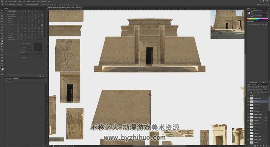 外国教程 利用照片创作逼真埃及风建筑视频教程 附PSD文件