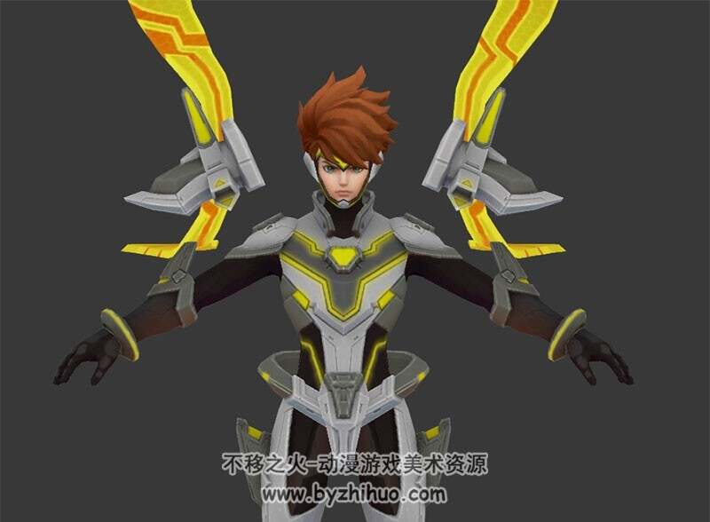 王者荣耀 哪吒[逐梦之翼][三太子][桀骜炎枪] 三款皮肤3D模型