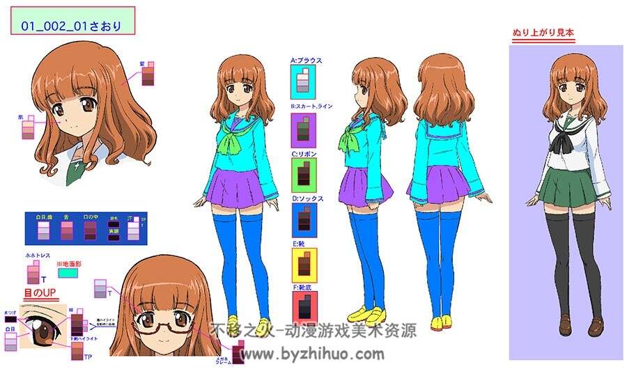 少女与战车 角色三视图参考 151P