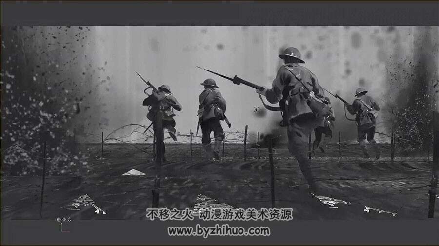 使用PS 3D绘画功能绘制现代战争场景视频教程