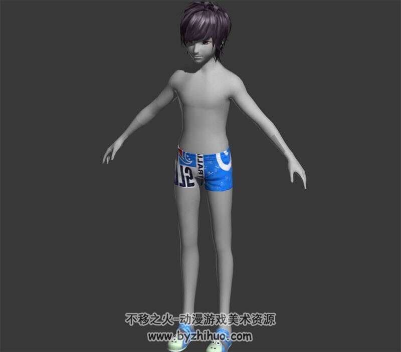 泳装小男孩 Max模型 三边面