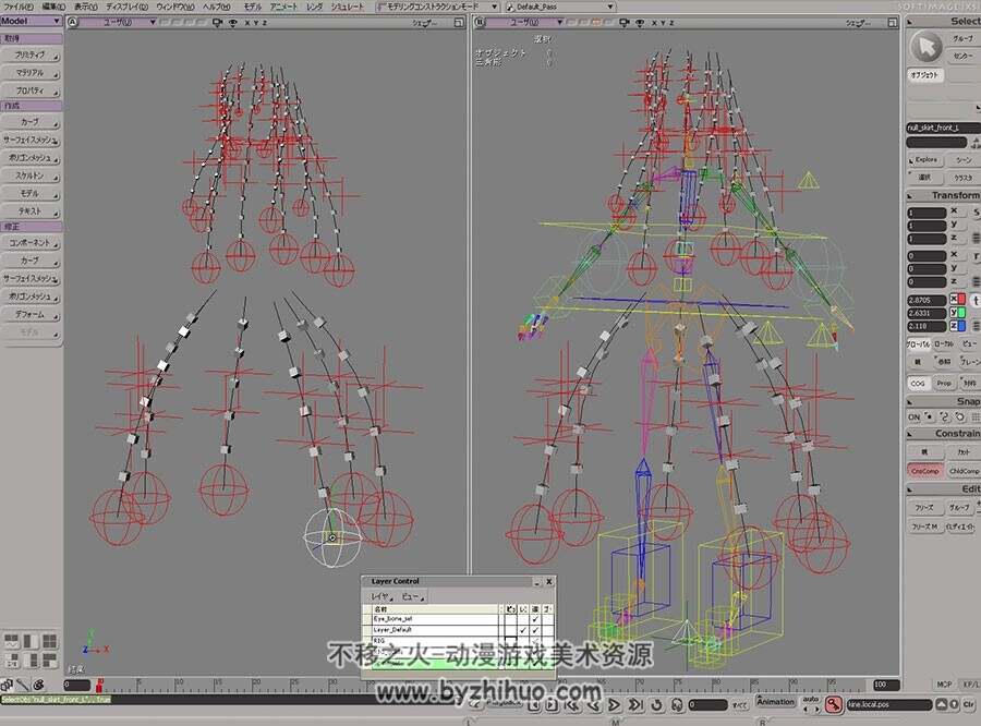 日系少女洛丽塔角色  3D模型 高模四边面