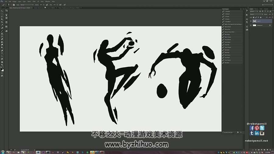 概念设计Anthony Jones 机械人设定绘制视频教程 附PSD和笔刷