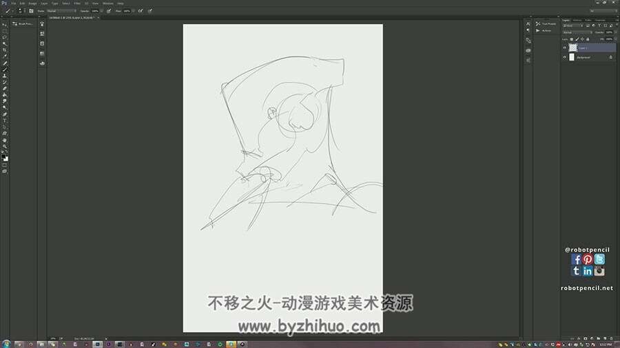 Anthony Jones 概念机械人和怪物绘制视频教程 附PSD和笔刷