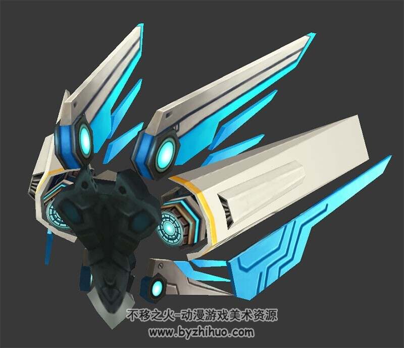 机械翅膀 很科幻 max模型