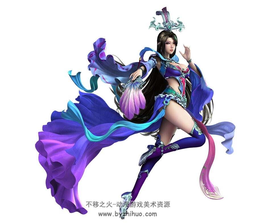 中国古风仙侠 女性角色 3D模型高模