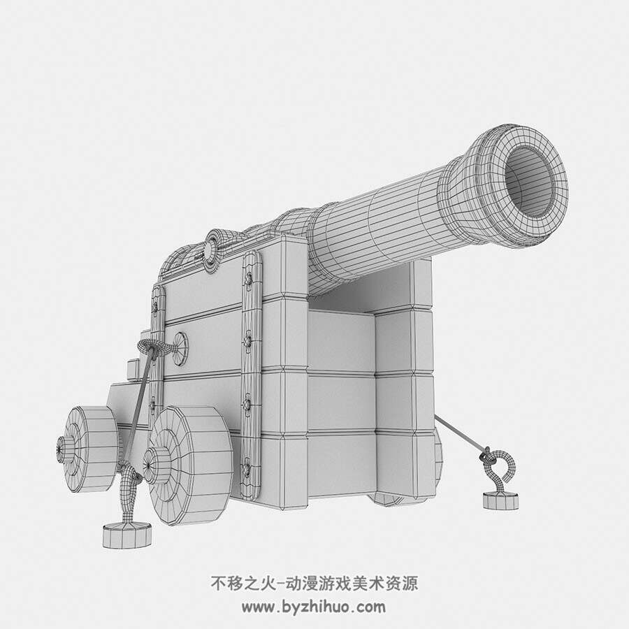 次世代 武器逼真的炮架 3D模型 高模