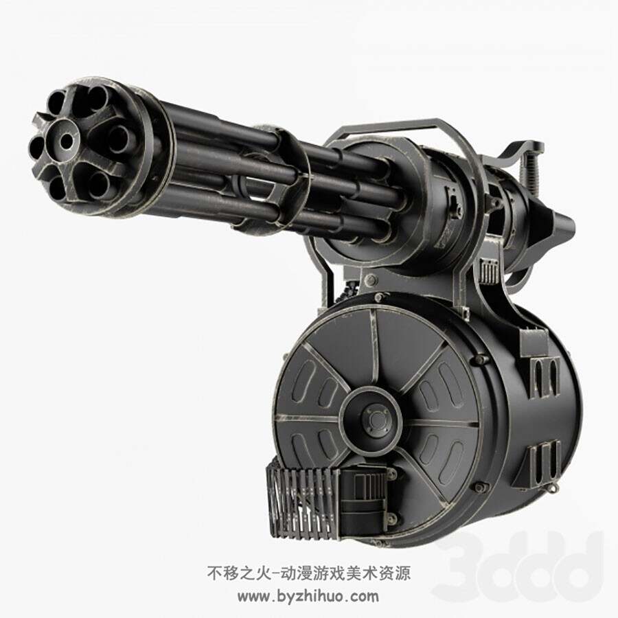 次世代 武器枪械 MINIGUN 3D模型 高模