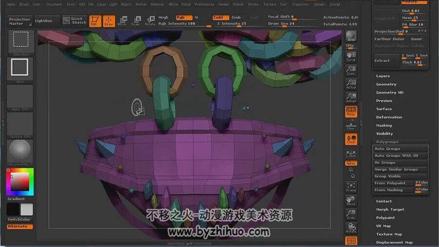 ZBrush 兽人游戏角色外形雕刻制作视频教程