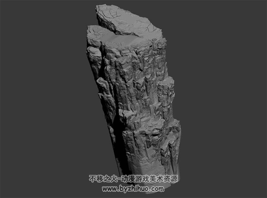 岩石 山崖石壁 3D模型 高精模