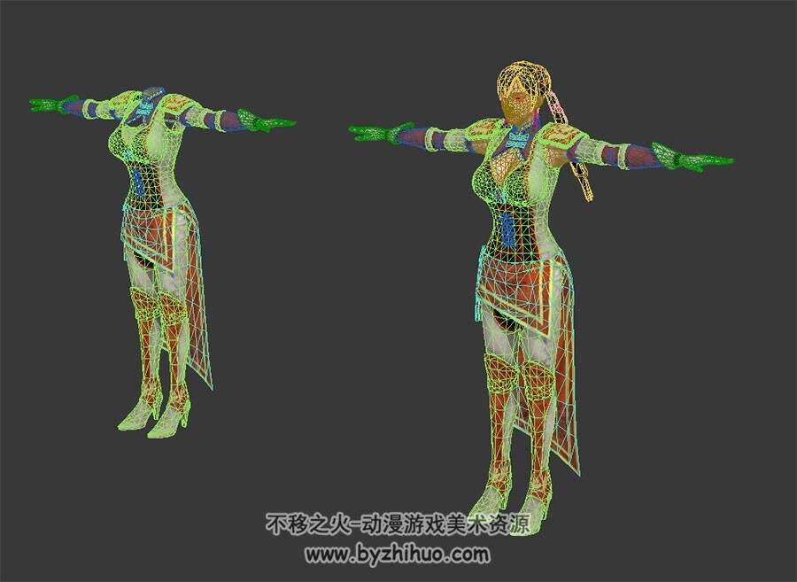 三国东吴角色 步练师王卫套装 3D模型