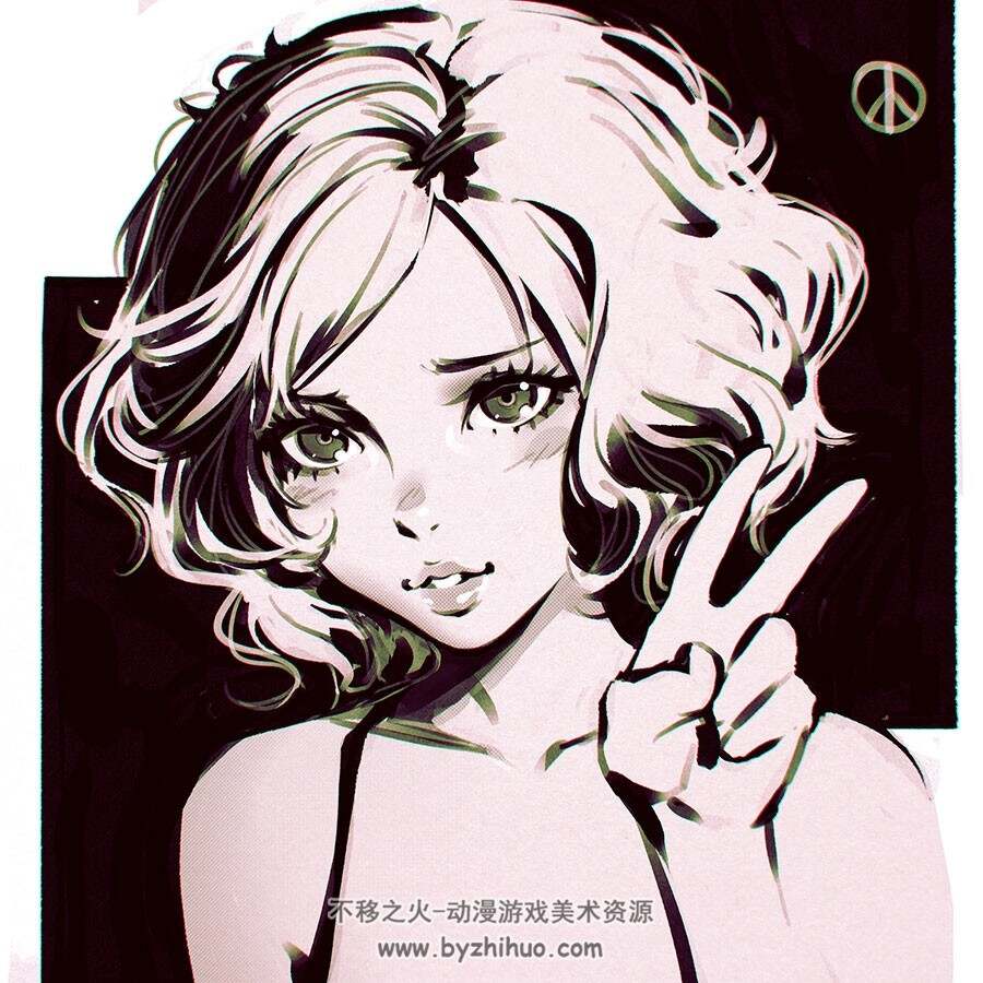 KR0NPR1NZ 板绘绘画视频/图文教程 2015.09.28 附PSD文件
