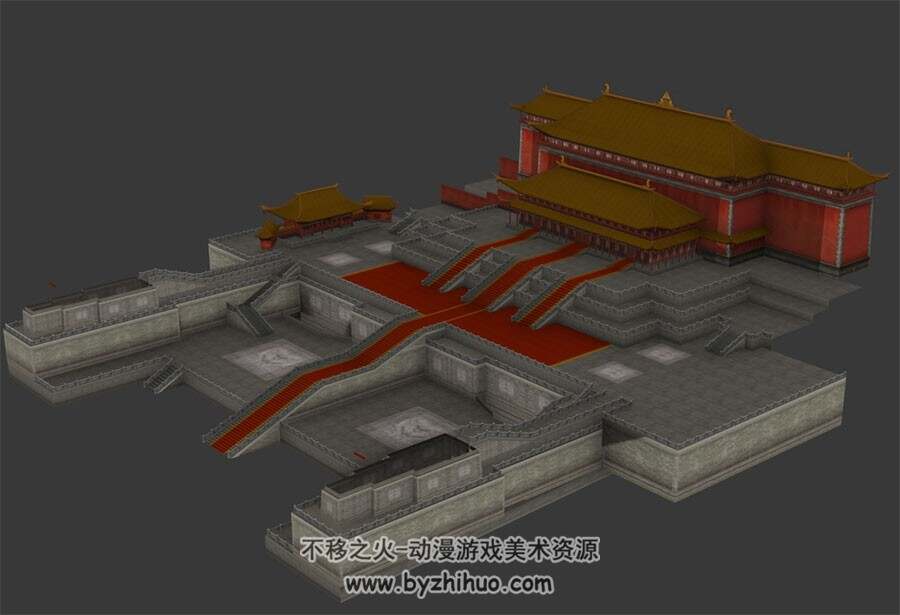 中式古代宫廷建筑 Max模型