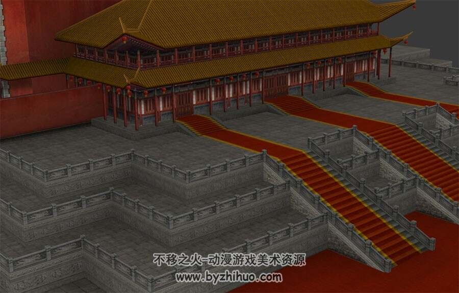 中式古代宫廷建筑 Max模型