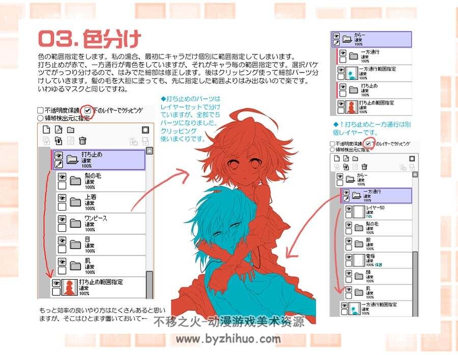 2.72GB 的日韩风CG插画同人图绘制图文教程大合集！！！