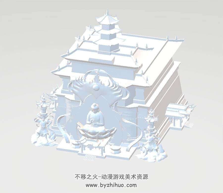 仙侠类 宫殿神庙 3D模型
