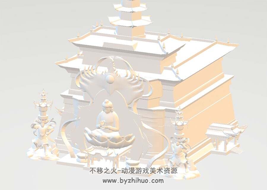 仙侠类 宫殿神庙 3D模型