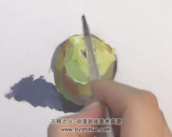 美术基础教学 彩色静物水粉画绘制视频教学