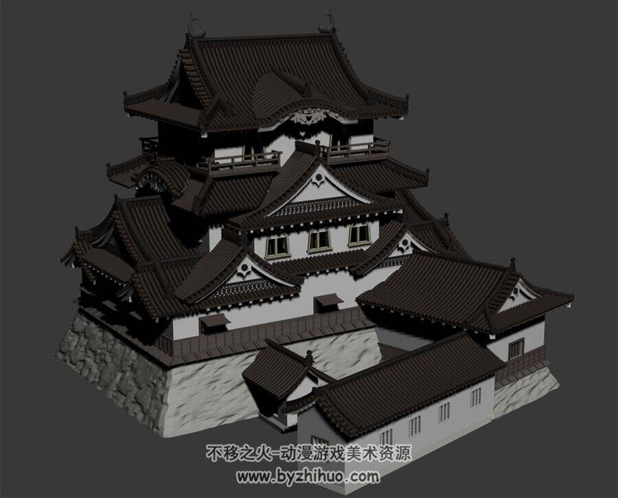 日式古代建筑 Max模型